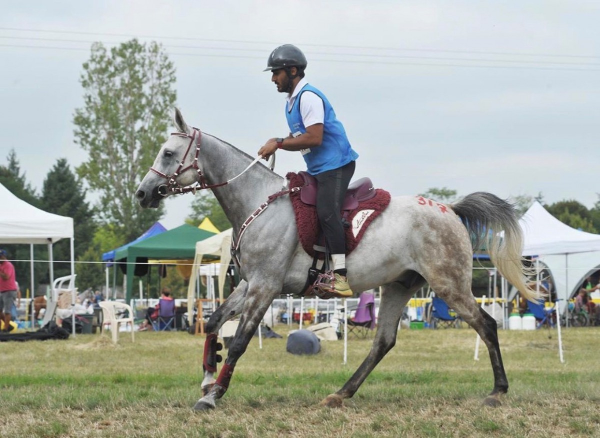 A rider  from the Endurance Department of Al Shaqab, taking part the prestigious Endurance Equestre Monpazier event in France.
