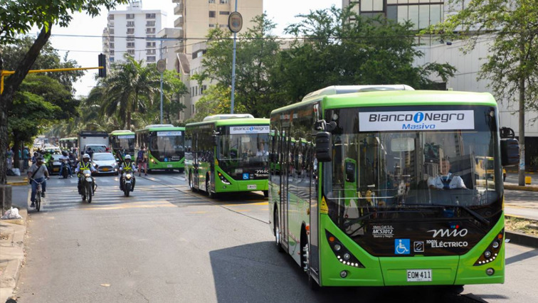 Colombia's city of Cali launches a fleet of 26 electric buses, September 2019. Courtesy of Cali's mayor's office