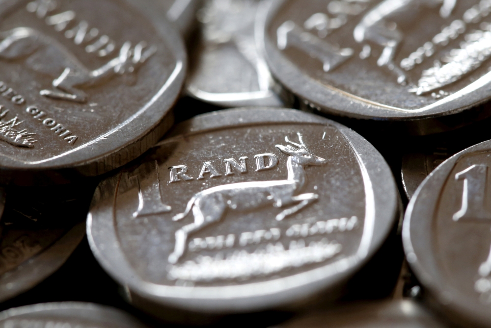 South African rand coins are seen in this photo illustration dated September 9, 2015. Reuters/Mike Hutchings