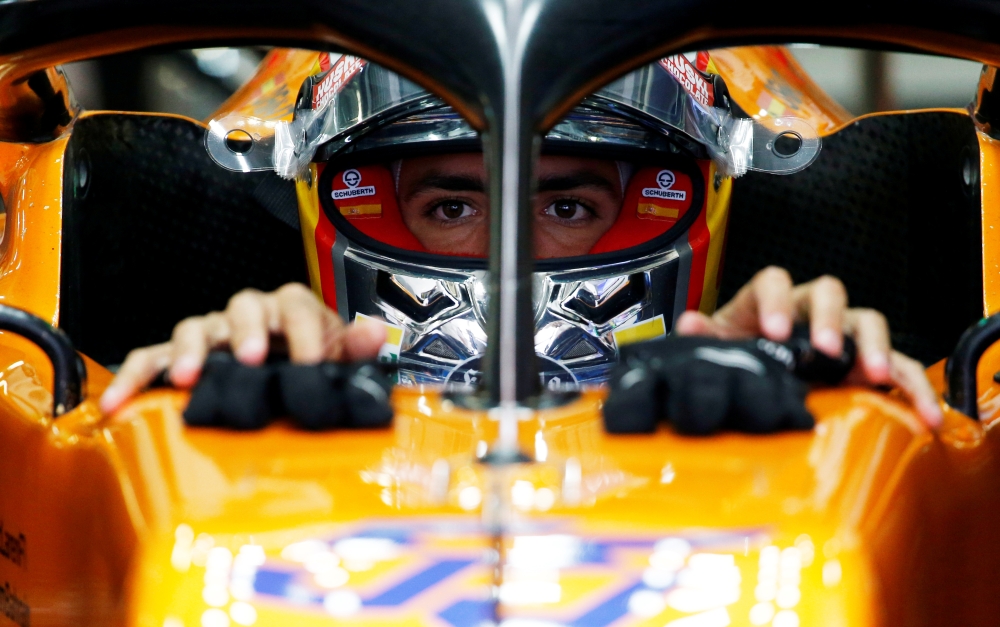 McLaren's Carlos Sainz Jr. during practice REUTERS/Anton Vaganov