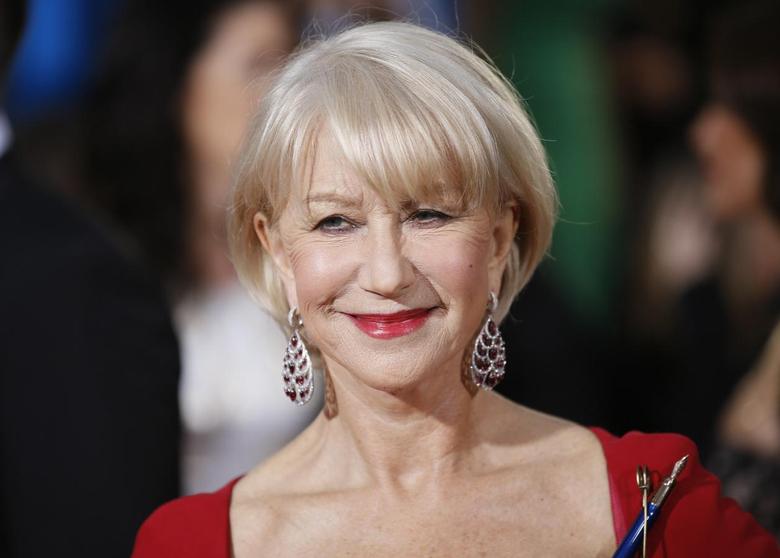 Actress Helen Mirren arrives at the 72nd Golden Globe Awards in Beverly Hills, California in this January 11, 2015 file photo. Reuters/Danny Moloshok