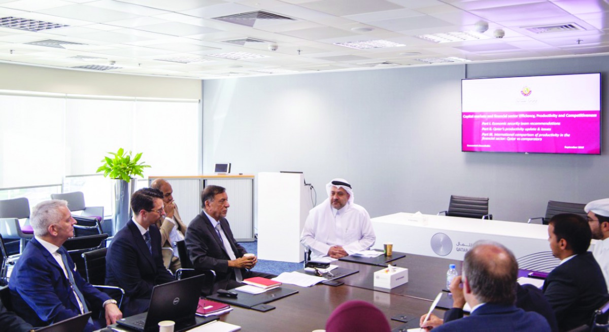 Yousuf Mohamed Al Jaida, Chief Executive Officer, QFC, addressing leaders from Qatar’s banking sector during the roundtable.