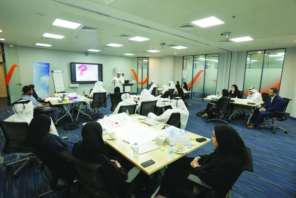 A provided picture of a session being attended by Qatar Finance and Business Academy’s (QFBA) clients. 
