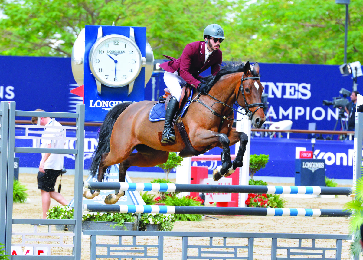 A Qatari riders in action during last season’s Longines Hathab-Qatar Equestrian Tour held across the country. The popular riding series, now into its third year, kicks off this weekend.
