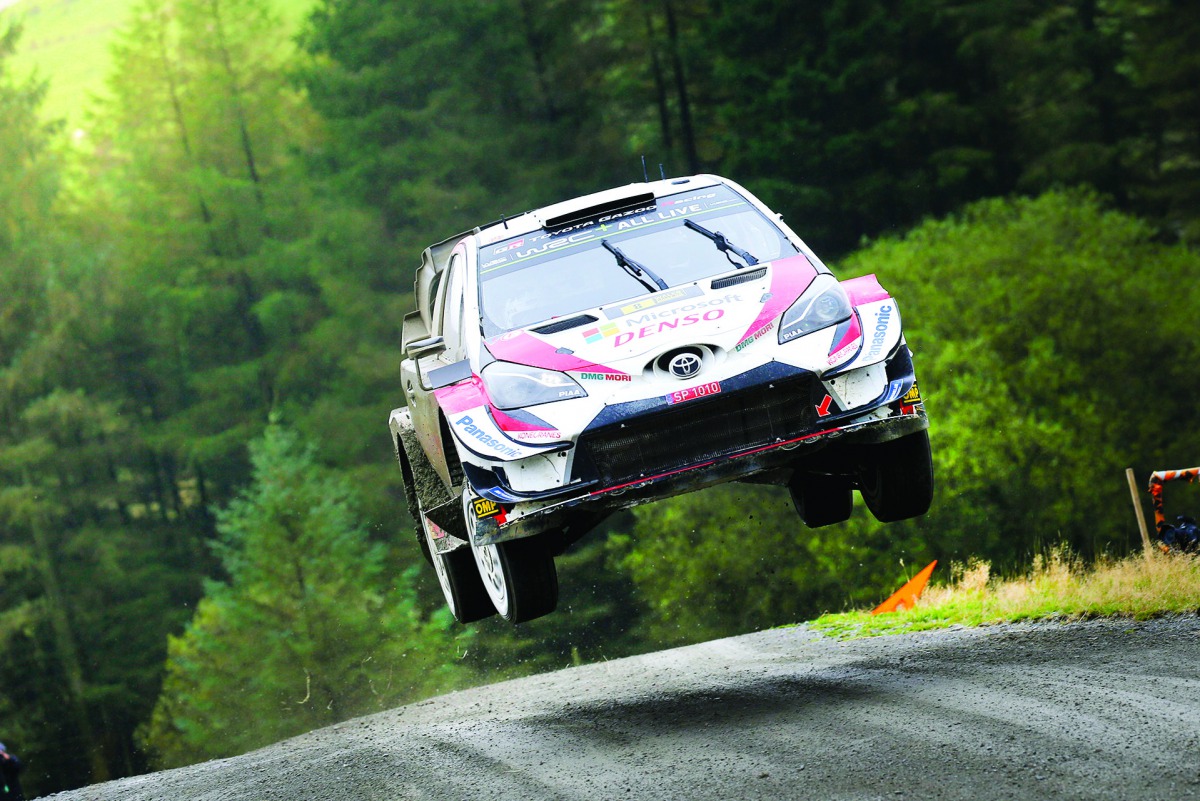 GAZOO Racing World Rally Team’s Ott Tänak driving his Toyota Yaris WRC during the Rally GB.