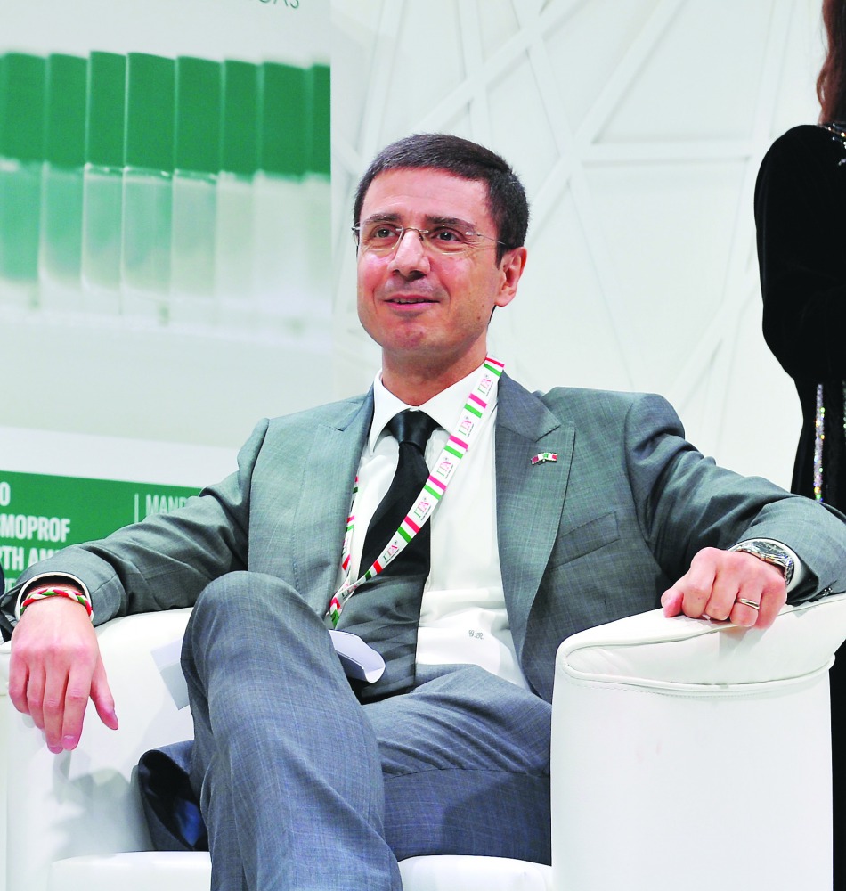 Italian Trade Commissioner to Qatar, Giosafat Rigano’, attending an event during the Heya Arabian Fashion Exhibition at the DECC on Friday.  Pic: Salim Matramkot / The Peninsula
