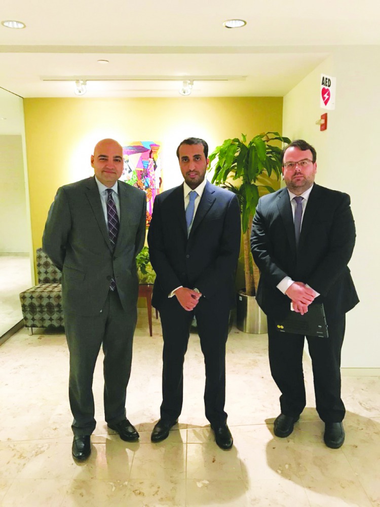 Faisal Al Sahouti (centre), QICDRC CEO with other officials