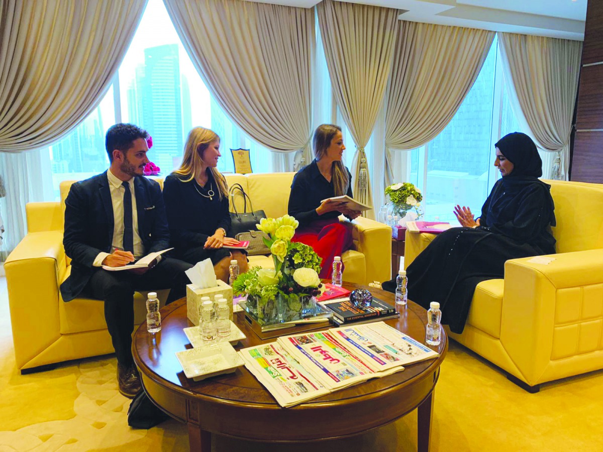 Reem Al Mansouri (right), Assistant Undersecretary of Digital Society Development at the Ministry of Transportation and Communications (MoTC) speaking to the TBY team. 