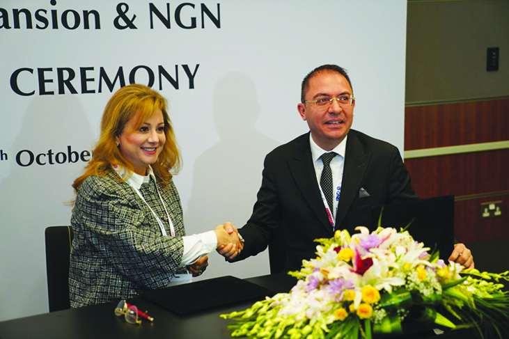 Ghada Philip El Rassi (left) and Inanc Erol during the MoU signing ceremony.