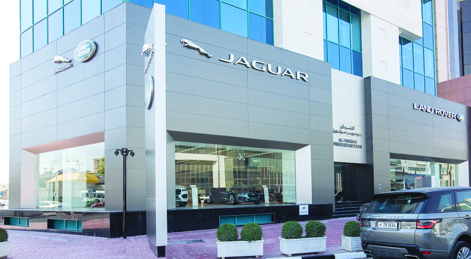 A view of the refurbished showroom of Alfardan Premier Motors Co in Al Sadd.