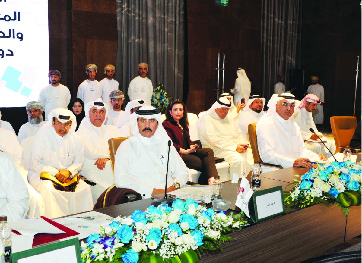 The members of a Qatar Chamber (QC) delegation, which was headed by the Second Vice-Chairman Rashid bin Hamad Al Athba and included board members Mohamed bin Mahdi Al Ahbabi and Abdul Rahman Abdul Jalil Abdul Ghani, attending the GCC Consultative Meeting 