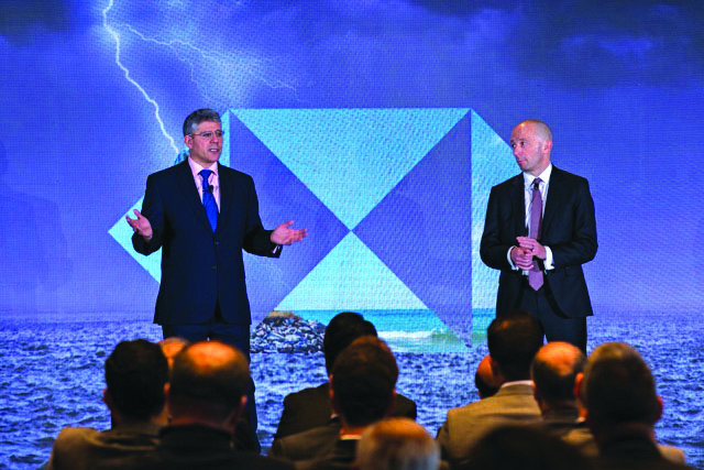 David Bloom (left) and Simon Williams during the Roadshow.