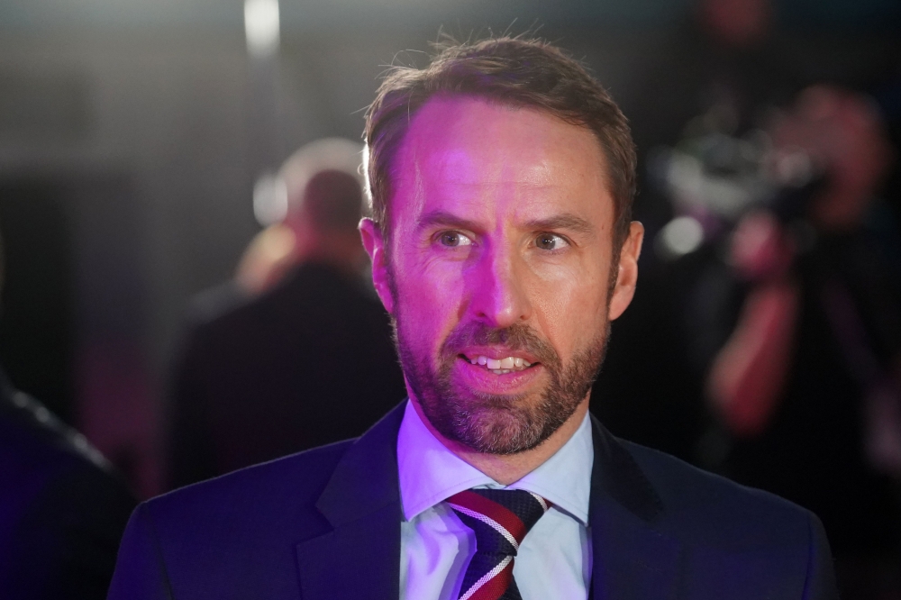 The head coach of England Gareth Southgate arrives for the UEFA Euro 2020 football competition final draw in Bucharest on November 30, 2019. / AFP / Andrei PUNGOVSCHI