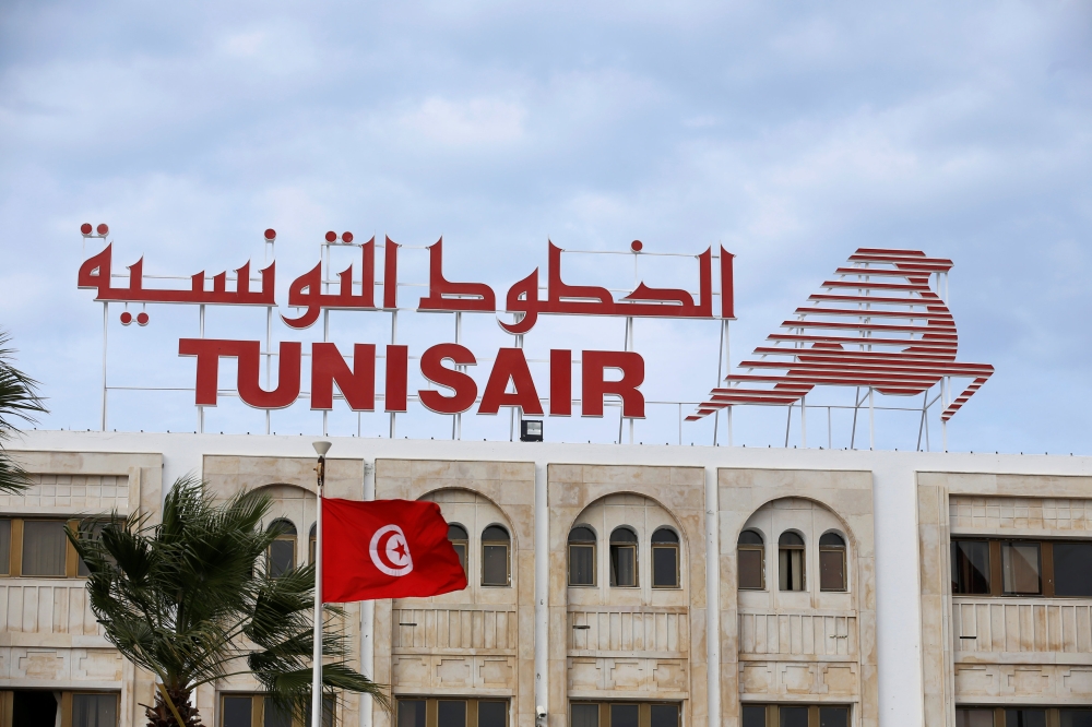 A Tunisair sign is seen at their headquarters in Tunis, Tunisia, March 2, 2018. Reuters / Zoubeir Souissi