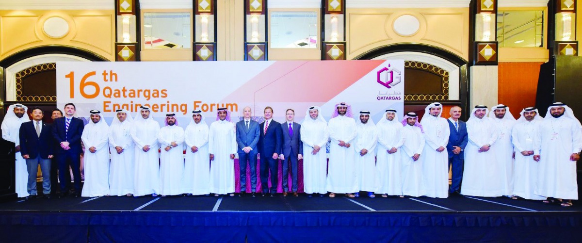 Officials and dignitaries who attended the 16th Engineering Forum hosted by Qatargas.