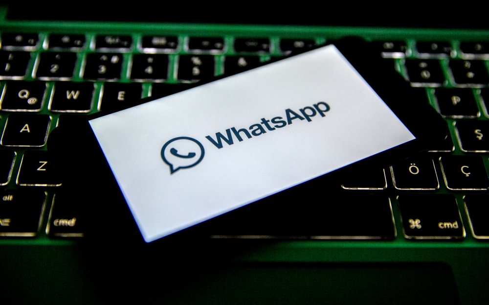 A phone screen displays the logo of WhatsApp application. December 10, 2019. Anadolu
