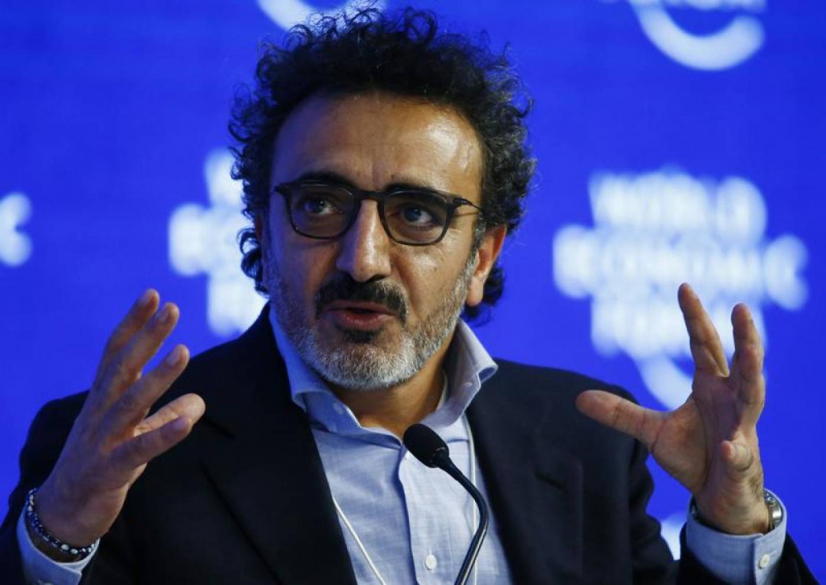 Hamdi Ulukaya, Chief Executive Officer of Chobani, attends the session 