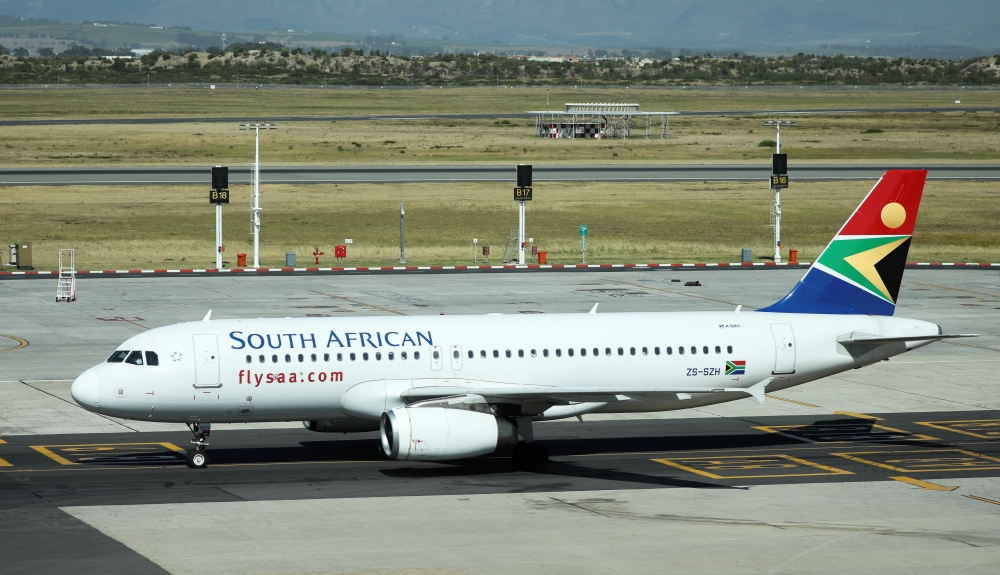 A South African Airways aircraft is pictured after landing at Cape Town International Airport in Cape Town, South Africa December 9, 2019. Reuters / Sumaya Hisham