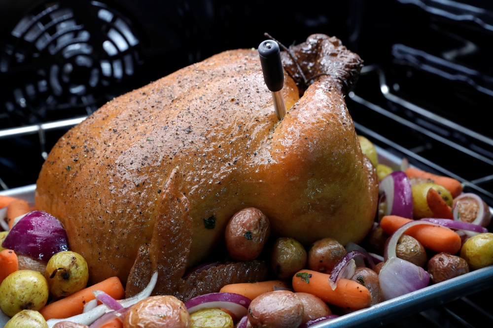 A Yummly wireless, smart meat thermometer is displayed at CES Unveiled during the 2020 CES in Las Vegas, January 5, 2020. Reuters/Steve Marcus
 