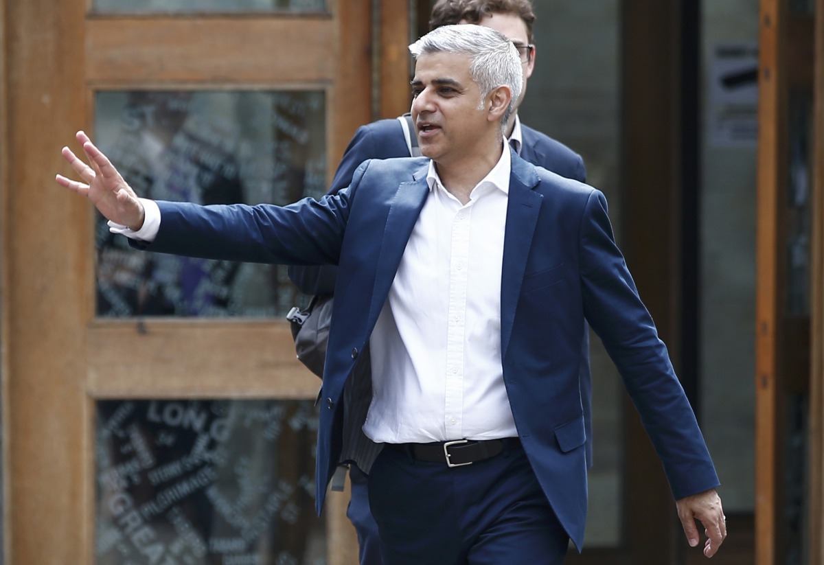 London Mayor adiq Khan leaves Southwark Cathedral in London, May 7, 2016. Reuters / Peter Nicholls