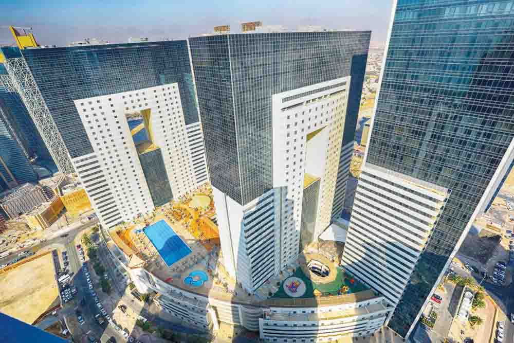 A view of Ezdan Towers. 