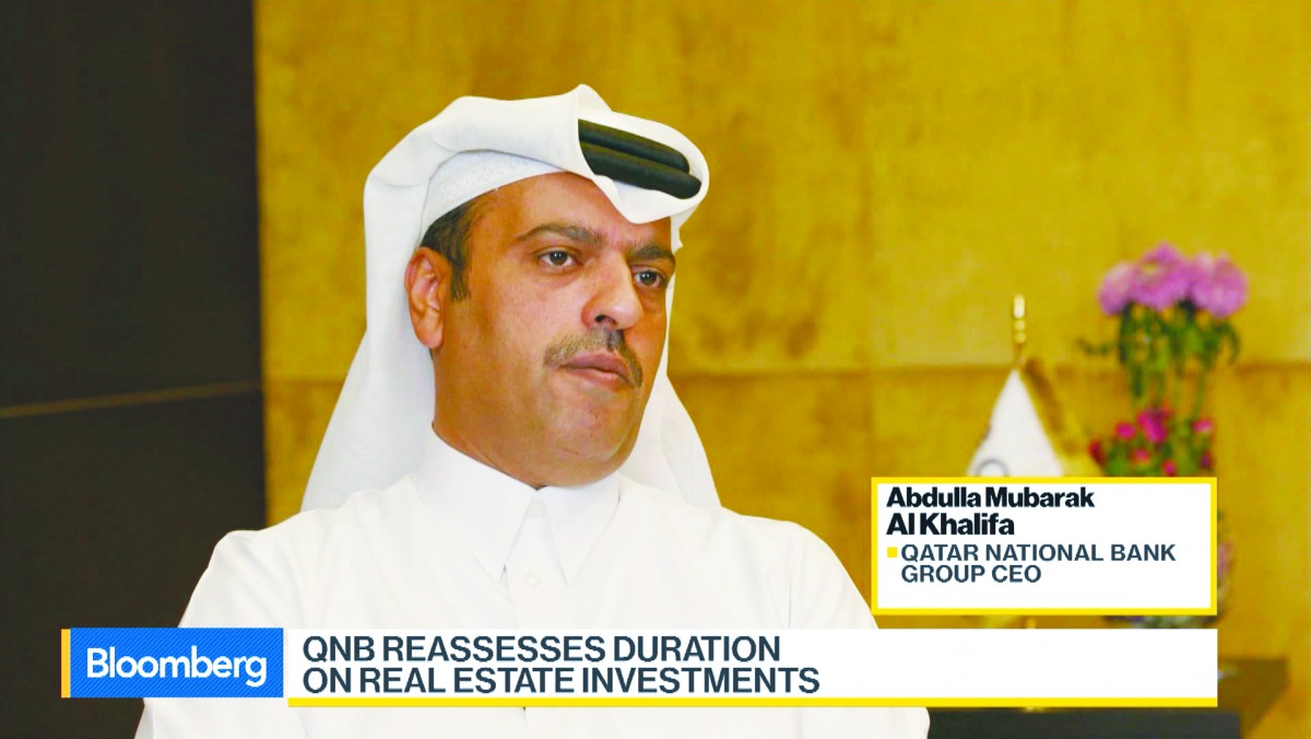 A Bloomberg TV grab of interview with QNB Group CEO Abdulla Mubarak Al Khalifa