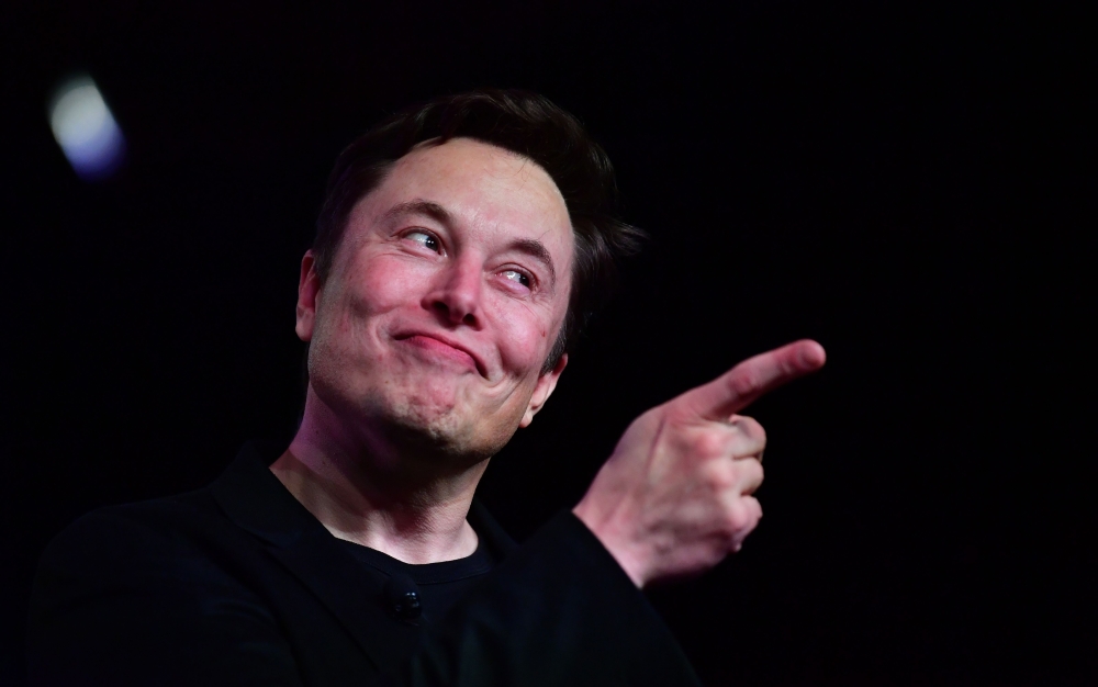 Elon Musk speaks during the unveiling of the new Tesla Model Y in Hawthorne, California on March 14, 2019. AFP / Frederic J Brown