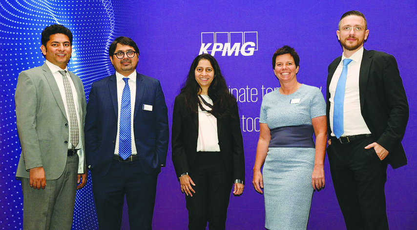 KPMG’s Head of Tax and Corporate Services in Qatar, Barbara Henzen (second right), and other experts during the event.