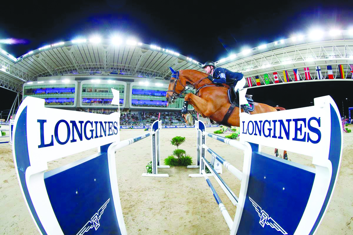 British rider Ben Maher guides Explosion W over an obstacle during the LGCT Grand Prix at Al Shaqab Arena in this file photo.