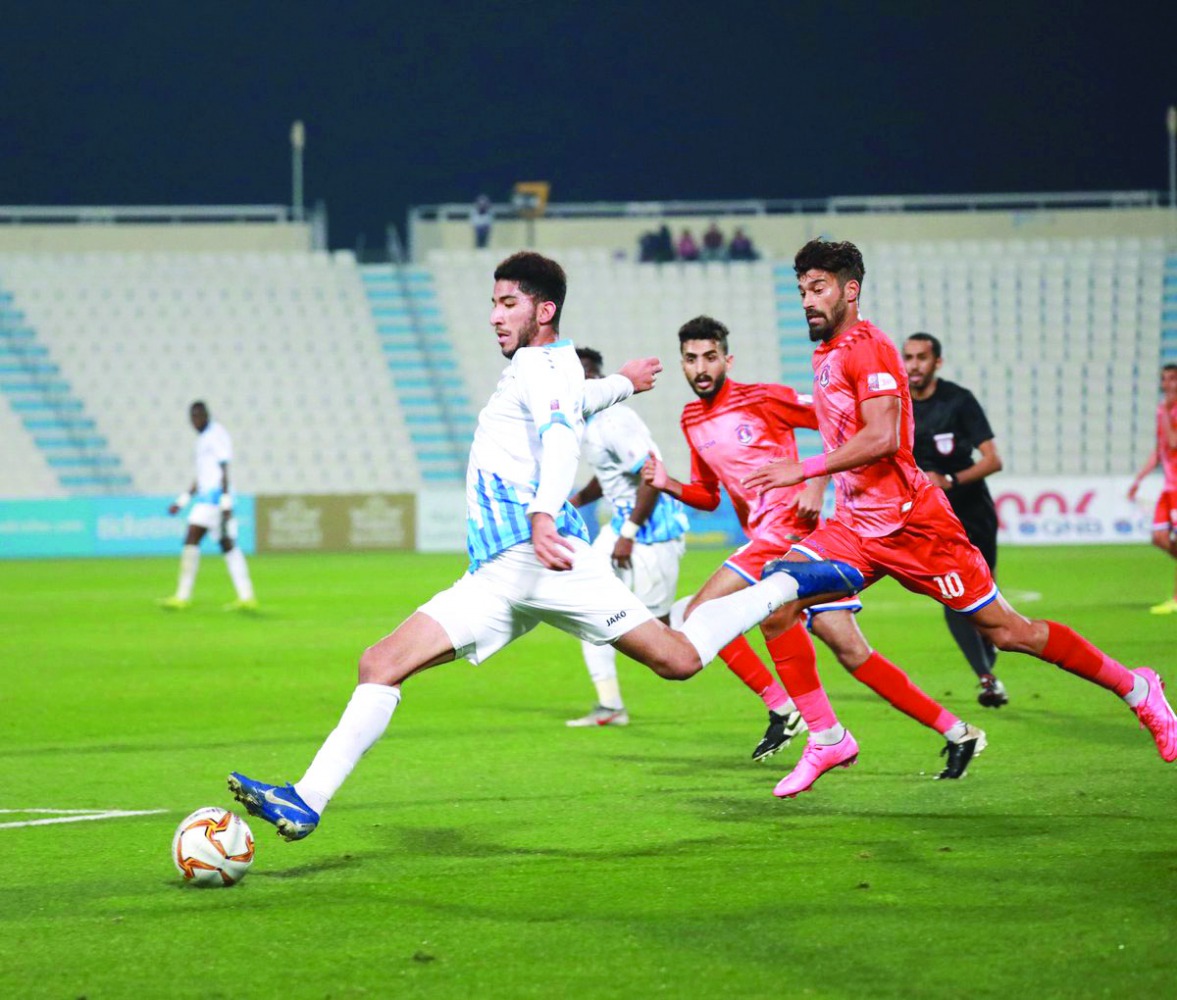 An action during the QNB Stars League Round 14 match between Al Wakrah and Al Shahania at Al Wakrah Stadium, yesterday.