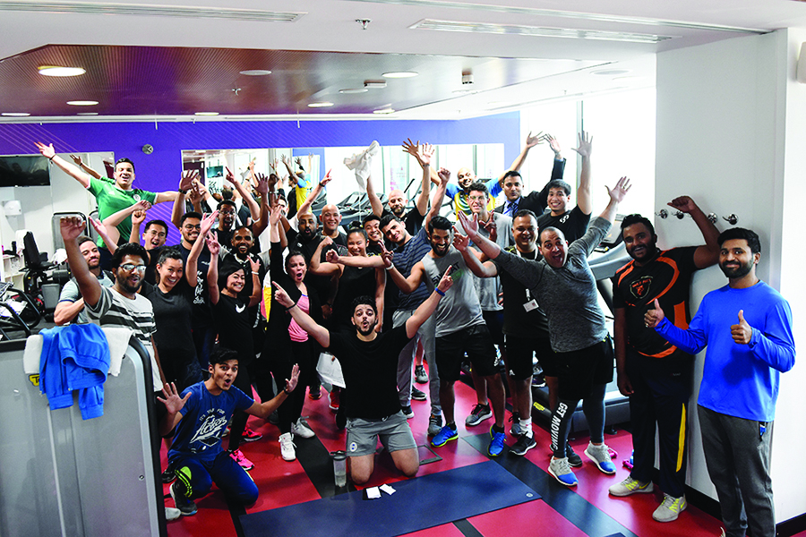 Commercial Bank staff taking part in the activities held during the CB Olympics Challenge yesterday. 