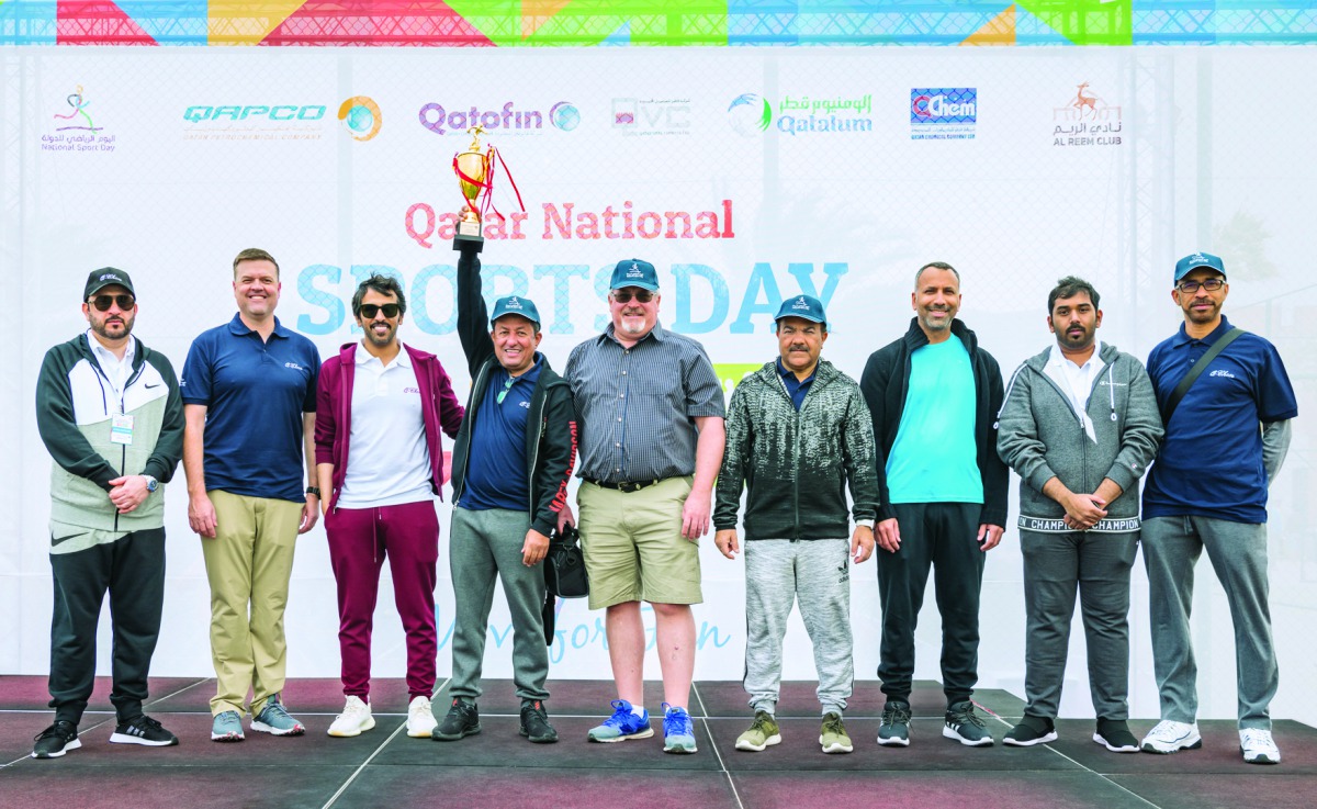 Senior officials of Q-Chem celebrated the National Sport Day (NSD) yesterday with a range of sports activities held at Al Reem Club, in Mesaieed.