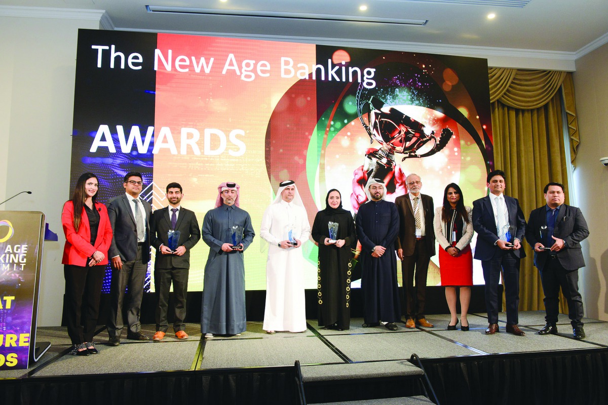 Winners of the New Age Banking Summit Awards 2020 posing for a group picture during the event.