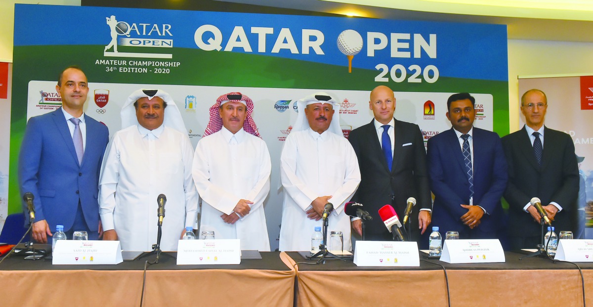 FROM LEFT: Youssef Berchid, Country Manager - Royal Air Maroc Qatar; Said Al Hajri, General Manager of Ali Bin Ali, GSA, Royal Air Maroc Qatar; Mohammed Faisal Al Naimi, Tournament Director; Fahad Nasser Al Naimi, General Secretary of Qatar Golf Associati