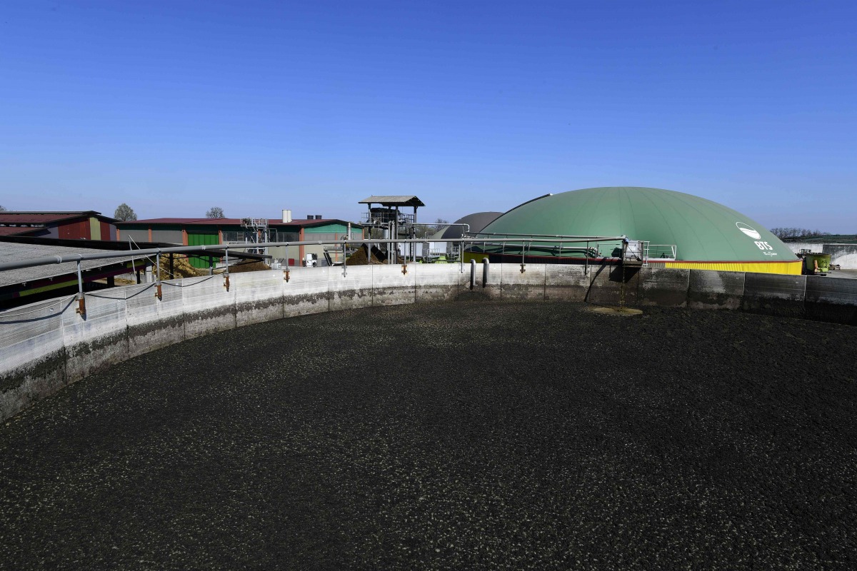 A picture shows cows excrements recycled by the Shit Museum to produce methane and energy or Merdacotta (baked shit) on march 28 2017 at the Castelbosco castle of Gragnano Trebbiense