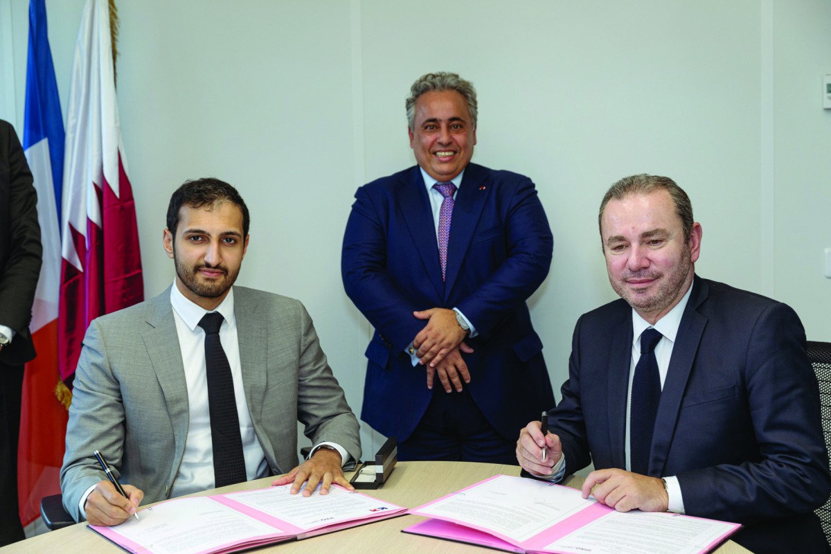 FROM LEFT: Sheikh Ali Alwaleed Al Thani, H E Sheikh Ali bin Jassem Al Thani and Christophe Lecourtier.