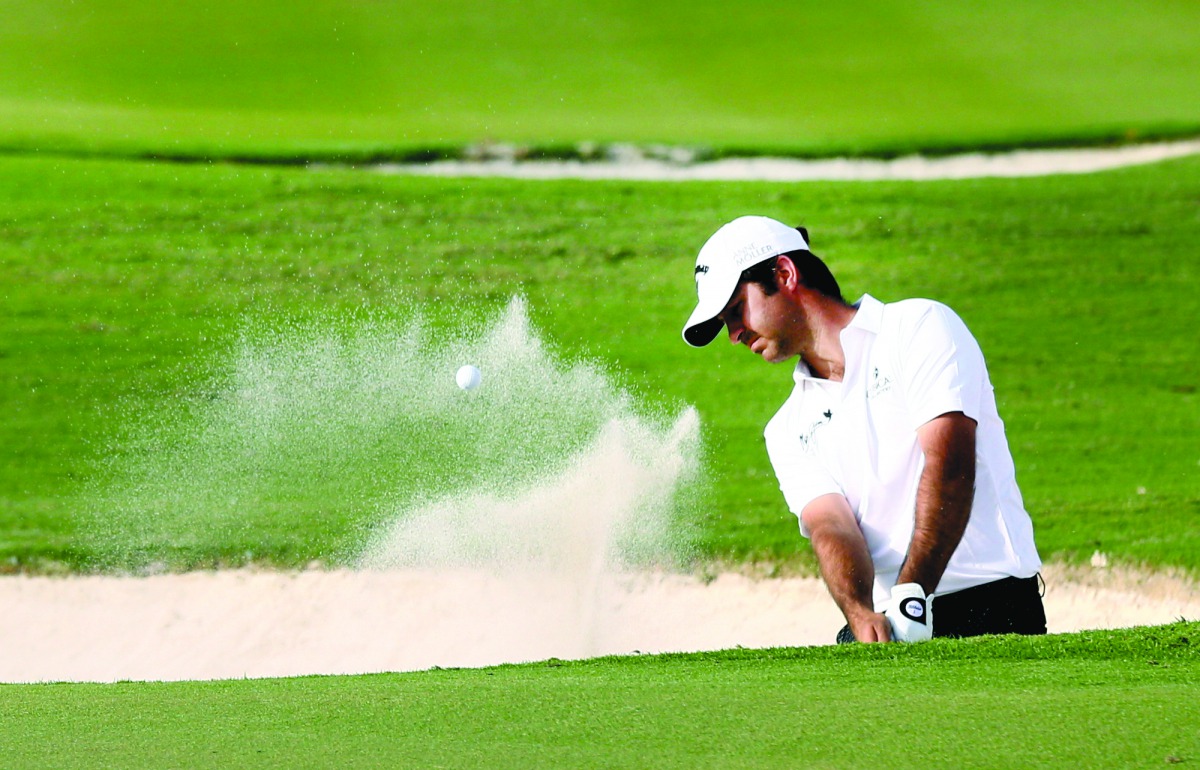 Jorge Campillo of Spain in action during the third day of the 2020 Commercial Bank Qatar Masters at the Education City Golf Club course yesterday. Pictures: Syed Omar
