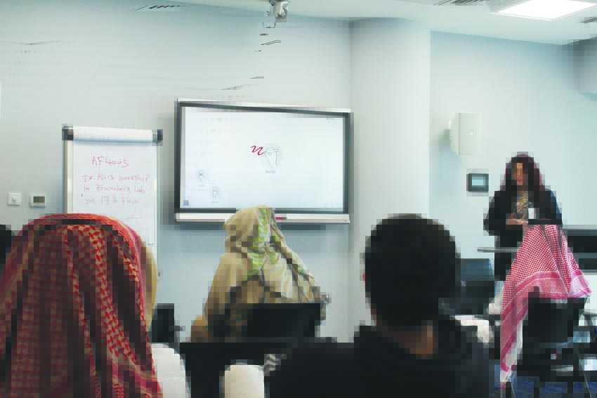 A picture shows a class in progress at QFBA.