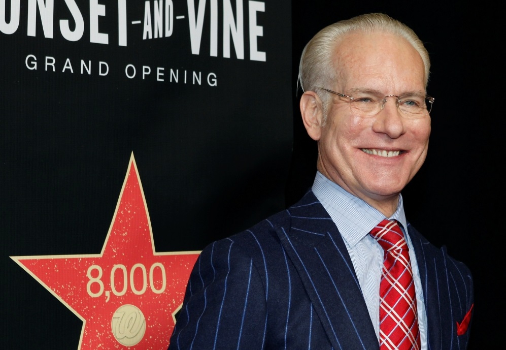 FILE PHOTO: American fashion consultant and television personality Tim Gunn arrives at a private cocktail event celebrating the grand opening of drugstore chain Walgreens newest flagship store on the famous corner of Sunset & Vine in Hollywood, California