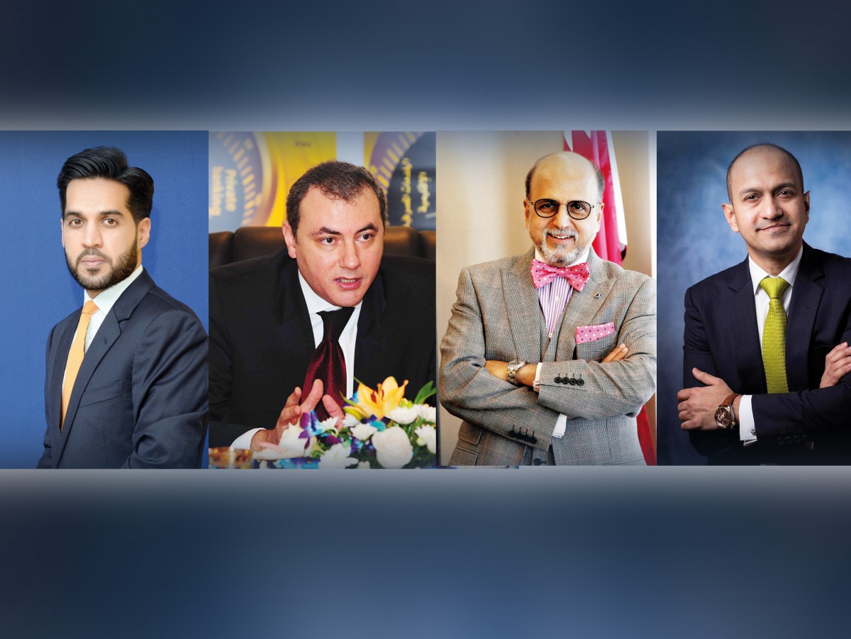 FROM LEFT:Omar Mahmood, head of Financial Services for KPMG in the Middle East & South Asia, and Partner at KPMG; Bassel Gamal, Group Chief Executive Officer, QIB; Dr. R Seetharaman, CEO, Doha Bank ;and Mohsin Mujtaba, Director, Product & Marketing Develo