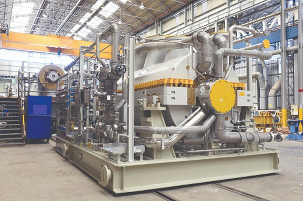 A Baker Hughes centrifugal compressor for LNG application manufactured in the Florence facility in Italy.