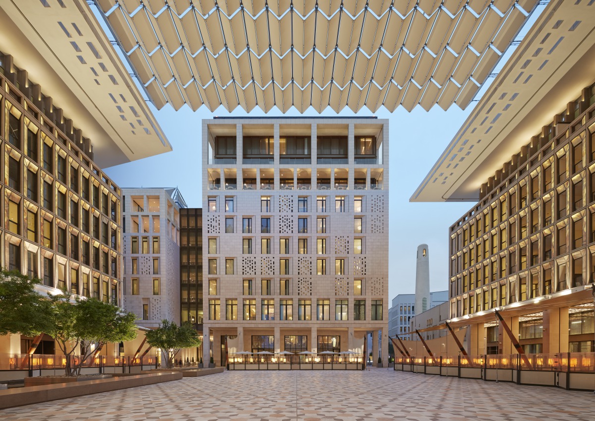 The exterior of Mandarin Oriental, Doha.