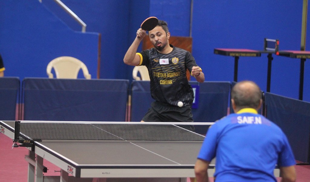 Action from the Amir Cup Table Tennis Championship, yesterday