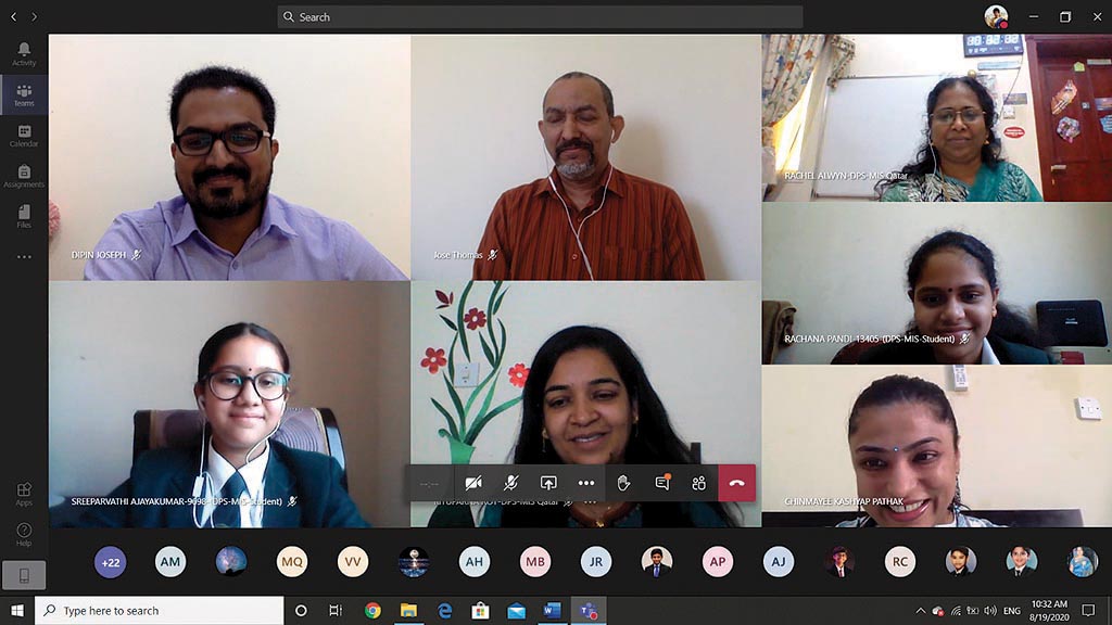 DPS-Modern Indian School teachers and students during the programme.