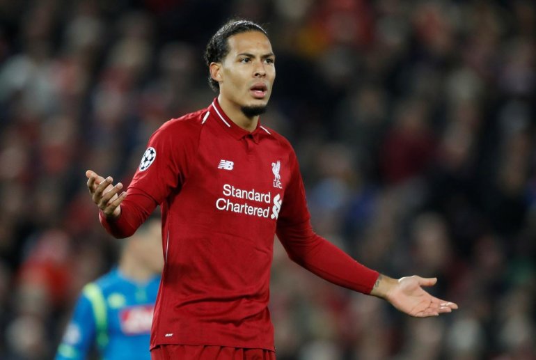 Liverpool's Virgil van Dijk, Champions League . Liverpool v Napoli. Britain. December 11, 2018 / Reuters/Carl Recine