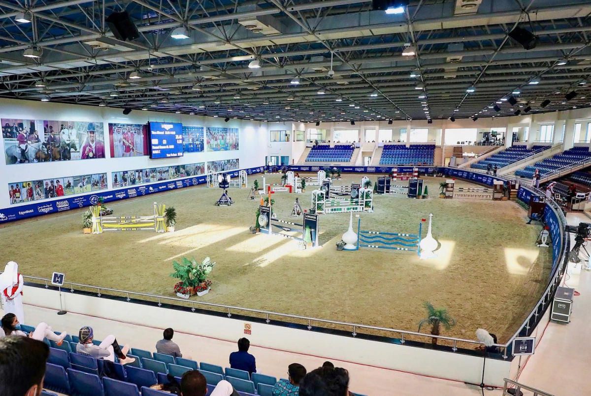 The Indoor Arena at the headquarters of the Qatar Equestrian Federation. 