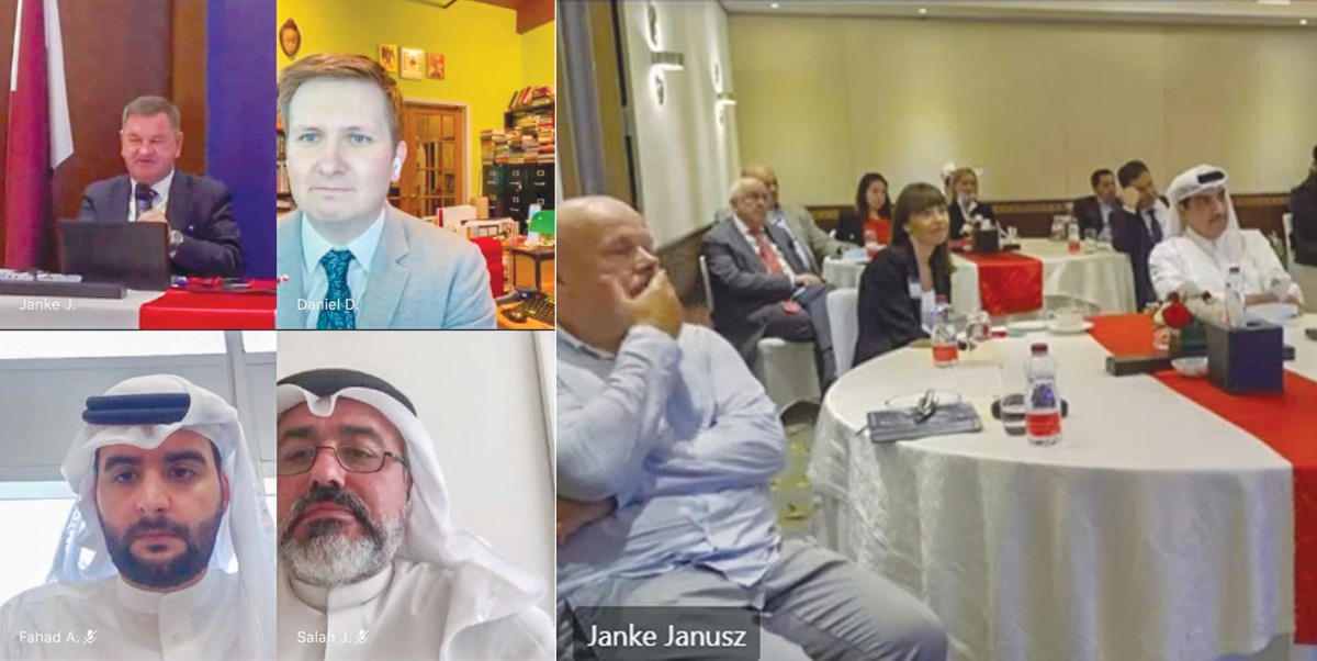 A combo picture of top diplomats and officials who participated at the webinar, yesterday.