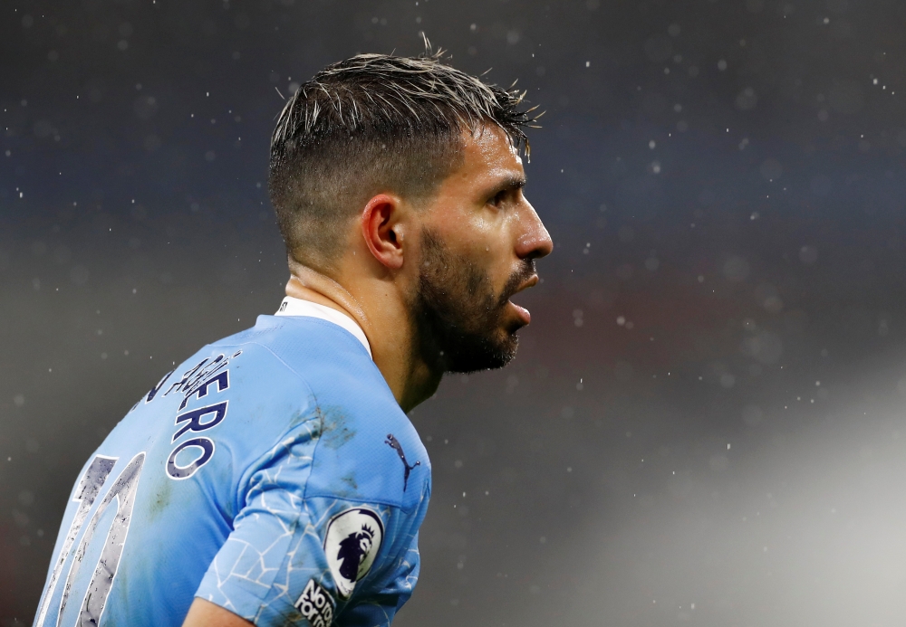 Manchester City's Sergio Aguero Pool via REUTERS/Jason Cairnduff 