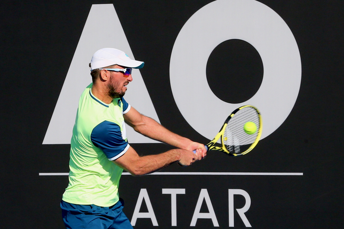 Serbia's Viktor Troicki in action.