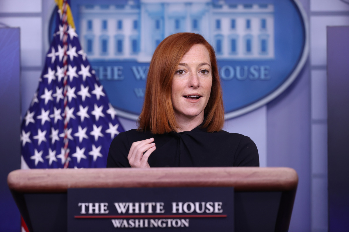 White House Press Secretary Jen Psaki holds the daily press briefing at the White House in Washington, U.S. January 22, 2021. REUTERS/Jonathan Ernst
